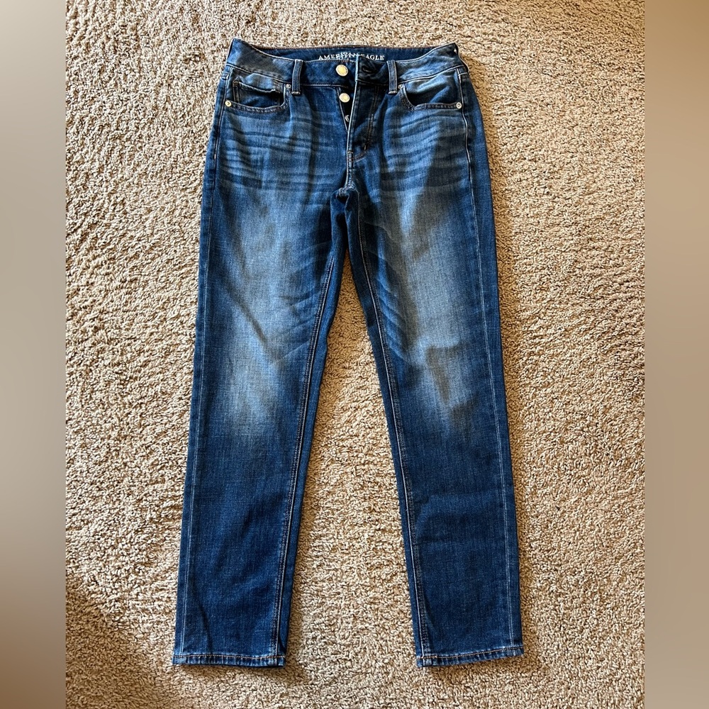 American Eagle Outfitters Medium Blue Straight Leg Jeans